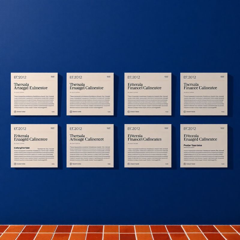 Cuadrícula editorial de artículos financieros sobre fondo índigo