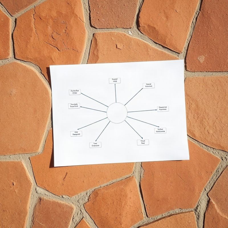 Minimalni workflow dijagram na bijelom papiru s azure linijama